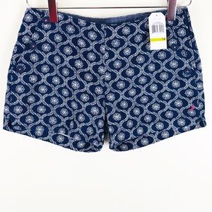 Girls Nautica Rope Floral Navy Shorts Size 14